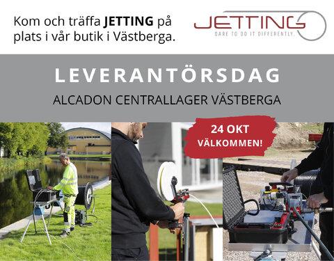 Kom och träffa JETTING på plats i vår butik i Västberga.